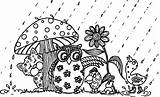 Coloring April Pages Rain Animals Hiding Showers Flowers Animal Malvorlagen Bring Cute Kids Printable May sketch template
