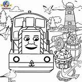 Thomas Coloring Pages Train Bertie Friends Kids Template Colouring sketch template