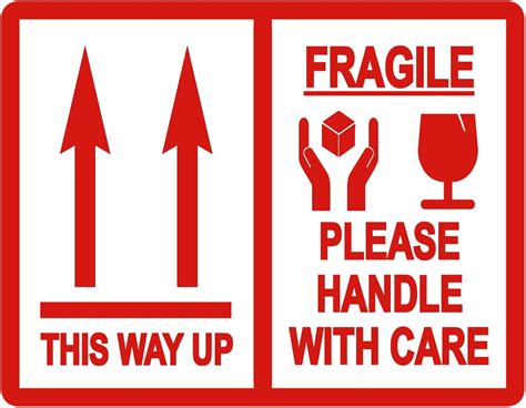 Pack Of This Way Up Fragile Please Handle With Care Packing