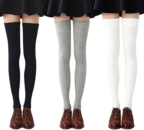 Leg Warmers Womens Long Striped Socks Over Knee Thigh High Socks