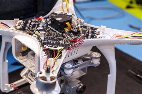 exposed brain   dji phantom  professional drone   pcb   repairable