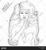 Shhh Vector Drawing Getdrawings Shh Lips Female sketch template