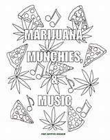Marijuana Weed Munchies sketch template