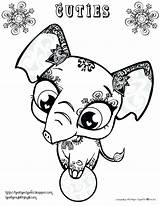 Coloring Pages Cuties Pet Shop Littlest Animal Printable Cutie Cute Lps Animals Creative Pandacorn Girls Color Chavez Heather Print Elephant sketch template