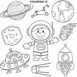 Comet Astronaut Ufo Espacial Saturn Sputnik Rocket Sterren Raum Constellation Coloriage Planetas Aarde Mond Weltraum Satz Erde Elemente Sterne Rakete sketch template