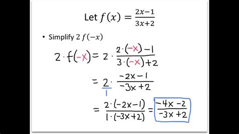 college algebra  evaluating function notation youtube