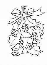 Decorazioni Agrifoglio Berries Natalizie Leaves Azevinho Colorir Craciun Folhas Bacche Stampare Ghirlanda Desenhos Decoratiuni Ritagliare Rosse sketch template
