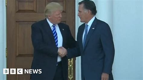 donald trump and mitt romney meeting went great bbc news