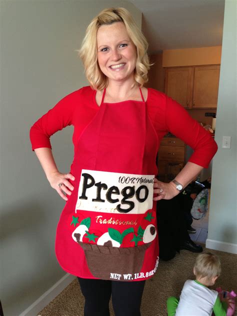 preggo dressed as a jar of prego pregnant halloween pregnant