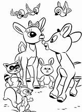 Rudolph Coloring Reindeer Pages Red Nosed Christmas Drawing Friends Cartoon Colouring Color Print Colorluna Kids Animals Printable Rocks Getdrawings Clarice sketch template
