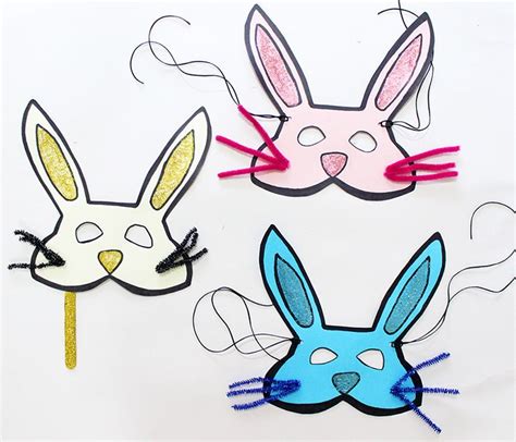 diy easter bunny mask craft  kids  craftables semana santa