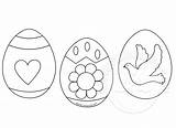 Easter Eggs Coloring Three sketch template
