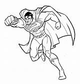 Superman Coloring Flying Getdrawings Pages sketch template