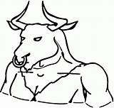 Minotaur Coloring Cartoon Clipart Kids Pages Mythology Cliparts Greek Clip Drawings Popular Library Coloringhome Supercoloring 457px 09kb sketch template