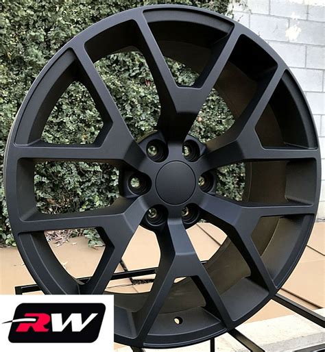 chevy silverado factory style honeycomb wheels matte black rims