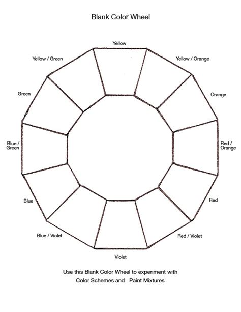 color wheel blank template