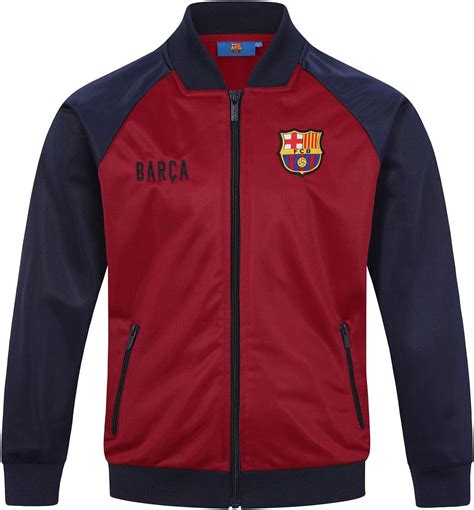 fc barcelona official football gift boys retro track top jacket amazoncouk clothing