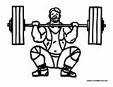 Weight Weightlifting Powerlifter Training Sports Coloring Colormegood sketch template