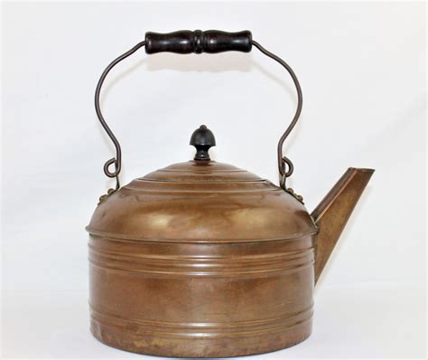 antique copper tea kettle revere tea kettle antique cookware
