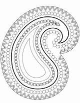 Paisley Coloring Pages Printable Categories Pattern sketch template