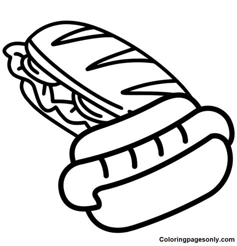 hot dog coloring pages coloring pages  kids  adults