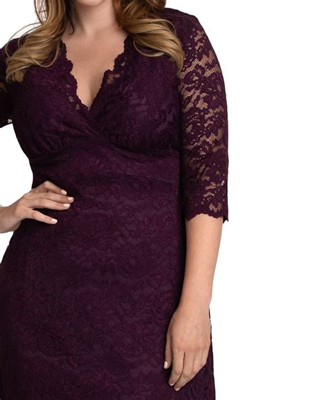 kiyonna women s plus size scalloped boudoir lace dress macy s