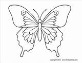 Butterfly Printable Butterflies Coloring Templates Pages Template Large Firstpalette Crafts Shape Choose Board sketch template