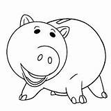 Pig Coloring Pages Hamm Printable Top sketch template