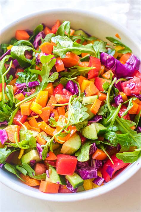 chopped rainbow veggie salad recipes   pantry