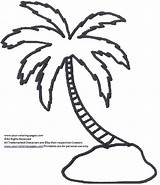 Palm Tree Coloring Pages Coconut Drawing Leaves Line Date Sheet Easy Trees Color Printable Getdrawings Template Getcolorings sketch template