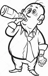 Botella Whiteboard Businessman Drunk Consumo Hombre Alcoolique Bande sketch template