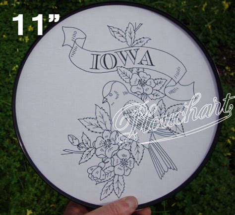 iowa state birdflower coloring poster ebay