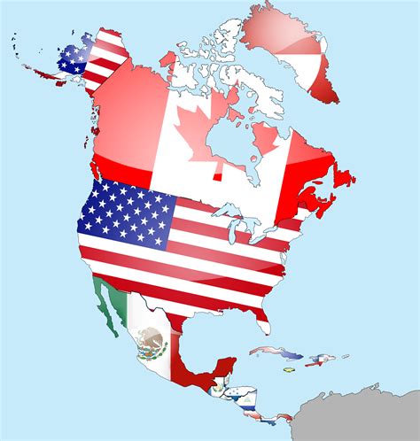 north america flag map  lg studio  deviantart