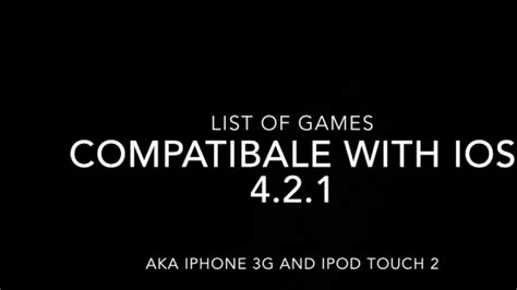 games compatible  ios    youtube