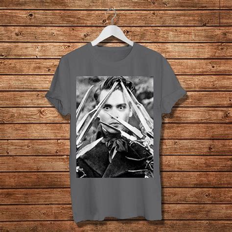 edward scissorhands johnny depp black and white design by