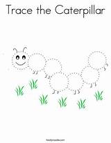 Caterpillar Trace Coloring Preschool Worksheets Choose Board Hungry Twistynoodle Pages sketch template