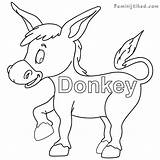 Donkey Colouring sketch template