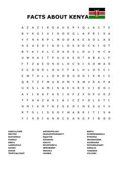 facts  kenya word search  house  knowledge