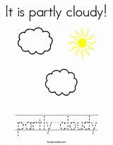 Cloudy Partly Coloring Weather Twistynoodle Noodle Kindergarten Built California Usa sketch template