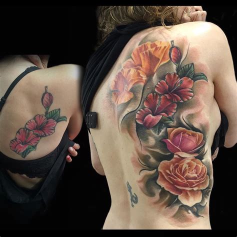 Beautiful Back Flowers Tattoo Best Tattoo Ideas Gallery
