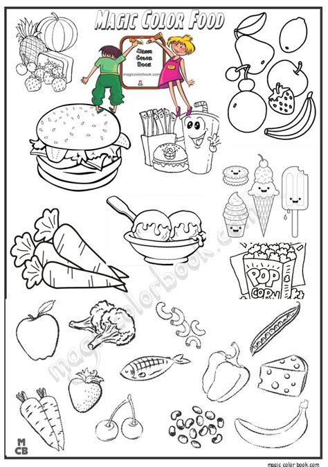 food coloring pages images  pinterest food coloring pages
