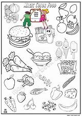 Food Coloring Pages Kids Colouring Magic Book sketch template