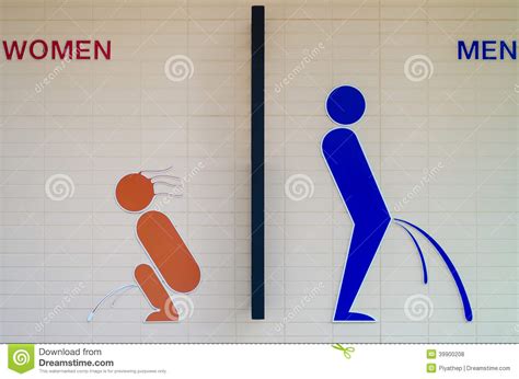 toilet symbols for men and women stock illustration