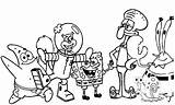 Spongebob Coloring Pages Characters Printable Easy Drawing Draw Colouring Bob Cast Clipart Cartoons Getdrawings Colorings Popular sketch template