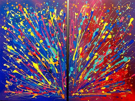 large abstract canvas wall art bright colors painting original acrylic painting canvas wall