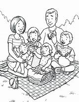 Coloring Family Pages Getcolorings sketch template