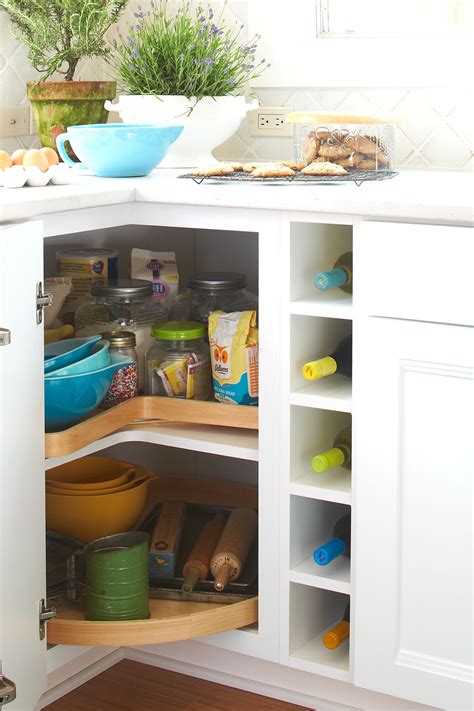 organize  corner cabinet  maximum storage