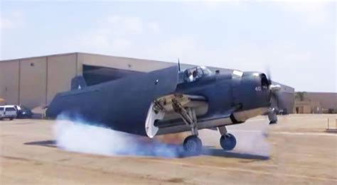 tbm avenger firing   newly restored engine world war wings