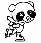 Panda Coloring Pages Medium Clipart Skating Christmas Cute Library Illustration Vector Svg Pinclipart Pandas Comments Kids sketch template