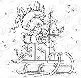 Stamps Whimsy Christmas Bunny Wee Rubber Dies Coloring Pages Stamp Winter Designs Plus Choose Board sketch template